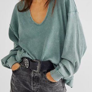 Free People Buttercup Thermal - Aged Pine Green
